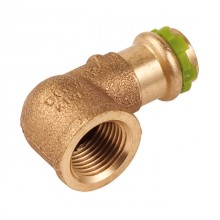 Produktbild: SudoPress-Rotguss Übergangswinkel 90° VC090G 15 mm x 1/2" IG (V-Kontur)