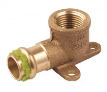 Produktbild: SudoPress-Rotguss Wandscheibe Deckenwinkel 3-Loch VC471G 15 mm x 1/2" (V-Kontur)