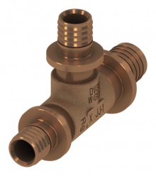Produktbild: TECEflex T-Stück reduziert ohne Druckhülse 16 x 20 x 16 mm, Rotguss/Siliziumbronze