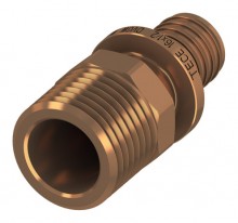 Produktbild: TECEflex Übergangsnippel ohne Druckhülse 16 mm x 1/2" AG, Rotguss/Siliziumbronze
