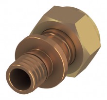 Produktbild: TECEflex Verschraubung, flachdichtend 16 mm x 3/4", Rotguss/Siliziumbronze