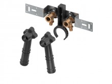 Produktbild: TECEflex Montageeinheit mit Wandscheibe Stichmass 80 mm, 16 mm x 1/2", Rotguss/Siliziumbronze