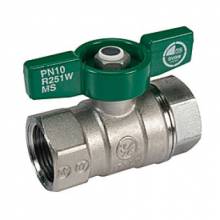 Produktbild: Giacomin Trinkwasser-Kugelhahn mit grünem Flügelgriff 3/4" IG/IG
