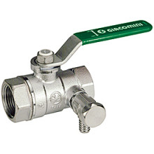 Produktbild: Giacomini Trinkwasser-Kugelhahn mit grünem Hebelgriff 1/2" mit Entleerung