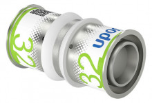 Produktbild: UPONOR S-Press PLUS Kupplung 32 x 32 mm, aus Messing verzinnt 