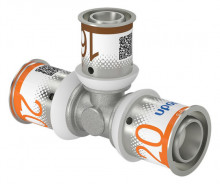 Produktbild: UPONOR S-Press PLUS T-St&uuml;ck reduziert 20 x 16 x 20 mm, aus Messing verzinnt 
