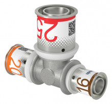Produktbild: UPONOR S-Press PLUS T-St&uuml;ck reduziert 20 x 25 x 16 mm, aus Messing verzinnt 
