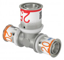 Produktbild: UPONOR S-Press PLUS T-St&uuml;ck reduziert 20 x 25 x 20 mm, aus Messing verzinnt 