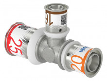 Produktbild: UPONOR S-Press PLUS T-St&uuml;ck reduziert 25 x 16 x 20 mm, aus Messing verzinnt 