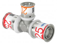 Produktbild: UPONOR S-Press PLUS T-St&uuml;ck reduziert 25 x 20 x 25 mm, aus Messing verzinnt 