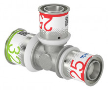Produktbild: UPONOR S-Press PLUS T-St&uuml;ck reduziert 32 x 25 x 25 mm, aus Messing verzinnt 