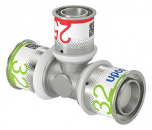 Produktbild: UPONOR S-Press PLUS T-St&uuml;ck reduziert 32 x 25 x 32 mm, aus Messing verzinnt 