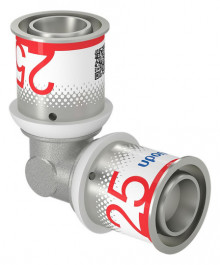 Produktbild: UPONOR S-Press PLUS Winkel 25 x 25 mm, aus Messing verzinnt 