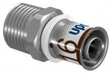 Produktbild: UPONOR S-Press PLUS &Uuml;bergangsnippel 16 mm x 3/4"AG, aus Messing verzinnt 