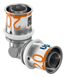 Produktbild: UPONOR S-Press PLUS Winkel 20 x 20 mm, aus Messing verzinnt 