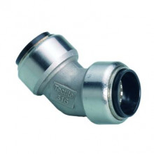 Produktbild: VSH Tectite Steck-Fitting Bogen Edelstahl 15 mm 45° IG/IG lösbar 4755071