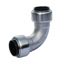 Produktbild: VSH Tectite Steck-Fitting Bogen Edelstahl 18 mm 90° IG/IG lösbar 4755190