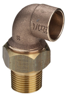 Produktbild: Viega Rotguss Lötanschluss 4098G Winkelverschraubung konischdichtend 90° 15 mm x 1/2" AG