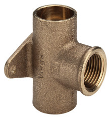 Produktbild: Viega Rotguss Lötanschluss 4490G Wandscheiben-T-Stück 15 mm x 1/2" IG x 15 mm