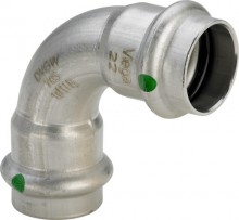 Produktbild: Viega SANPRESS INOX Bogen Edelstahl 90° 2316 28 mm, innen/innen
