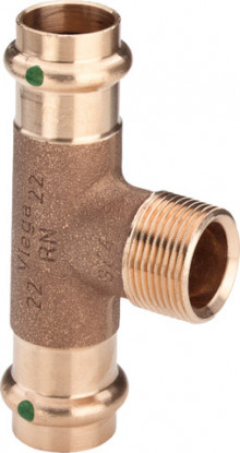 Produktbild: Viega SANPRESS T-Stück Rotguss 2217.1 28 mm x 3/4" AG