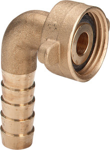 Produktbild: Viega Schlauchverschraubung 1813, winklig 1/2" x GM3/4", flachdichtend, Messing