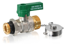 Produktbild: WESA Trinkwasser-KFE-Kugelhahn PN 32 1/2" x 3/4" AG, mit Kappe, Ms verchromt