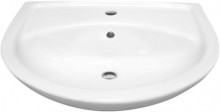 Produktbild: Waschtisch 500 x 370 mm, 1 HL, mit ÜL, weiß 