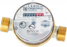 Produktbild: Wohnungswasserz&auml;hler AP funkvorbereitet 1/2" AG L:110mm f&uuml;r &Uuml;WM3/4", kalt & warm NEU