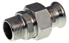 Produktbild: XPress Edelstahl 304 Verschraubung 15 mm x 1/2" AG flachdichtend für Heizung