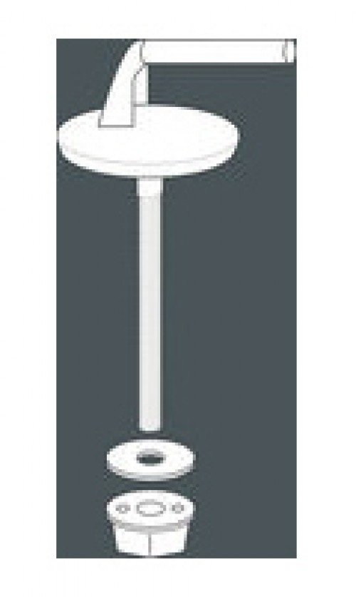 Centoco HL440STS-001 WC-Sitz Rund, Kunststoff, Weiß – Mit Edelstahlscharnieren, Geschlossene Vorderseite