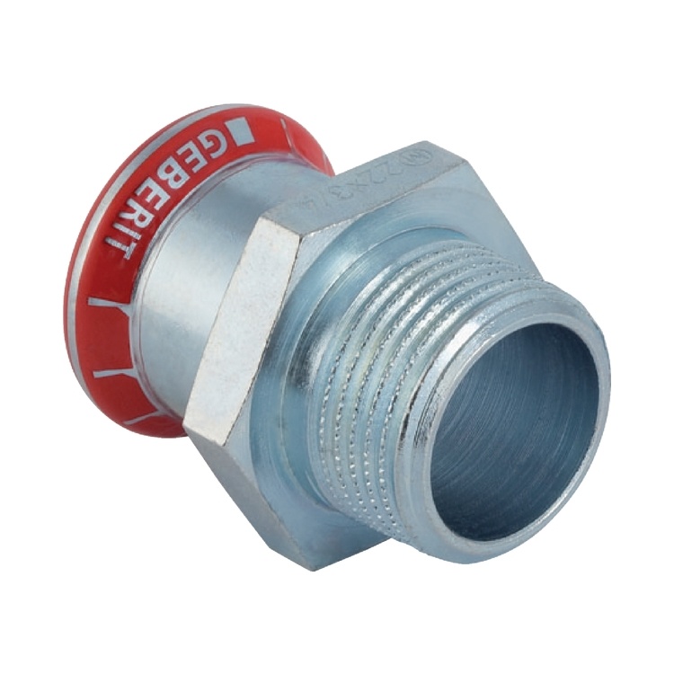 GEBERIT MAPRESS C-Stahl Übergang mit AG 22 mm x 1