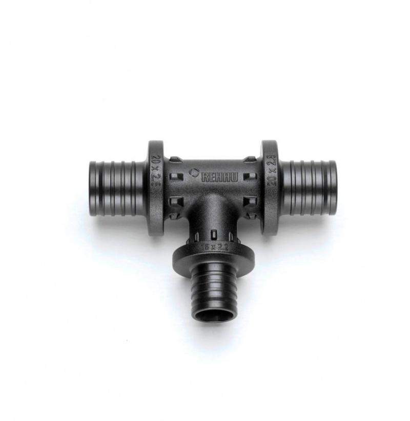 REHAU RAUTITAN T-Stuck Abgang reduziert PX 20 x 16 x 20 mm, PPSU ...