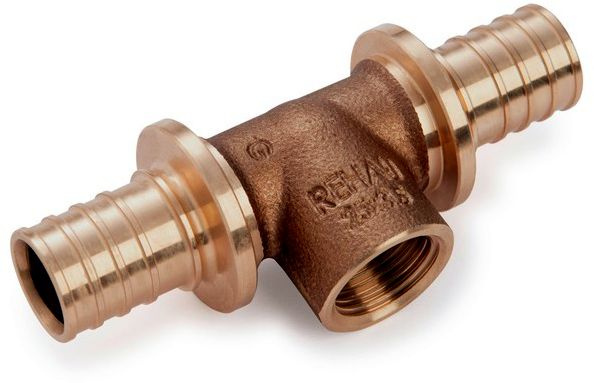 REHAU RAUTITAN T-Stuck reduziert RX+, IG 25 x 1/2\" IG x 25, Rotguss ...