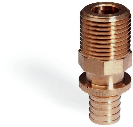 REHAU RAUTITAN NEU Ubergang RX+, AG 20 mm x 1/2\" AG, Rotguss bleifrei ...