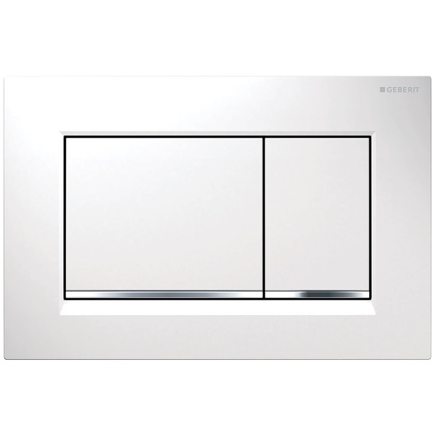 Geberit Sigma20 Betätigungsplatte Für 2-Mengen-Spülung Weiß/chrom Im