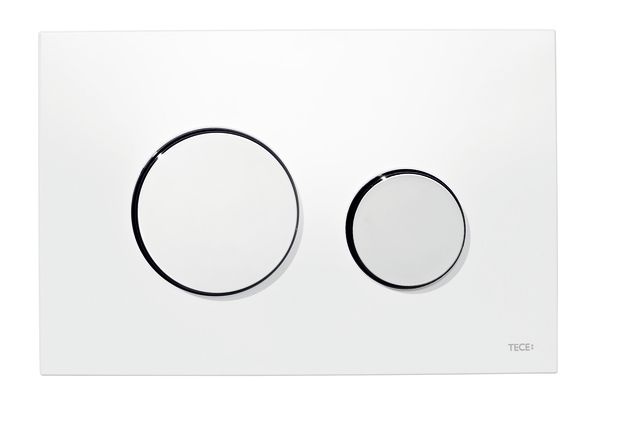 TECE Loop WC Betätigungsplatte Tasten Chrom glänzend 9240627 Farbe weiß 