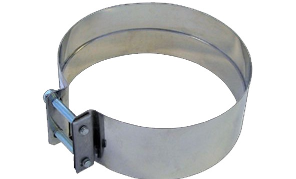 Verbinder Rauch /Abgasrohr Verbindungsschelle Edelstahl 46